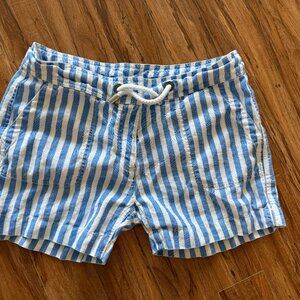 Escales Paris Blue White Striped Shorts Size 44